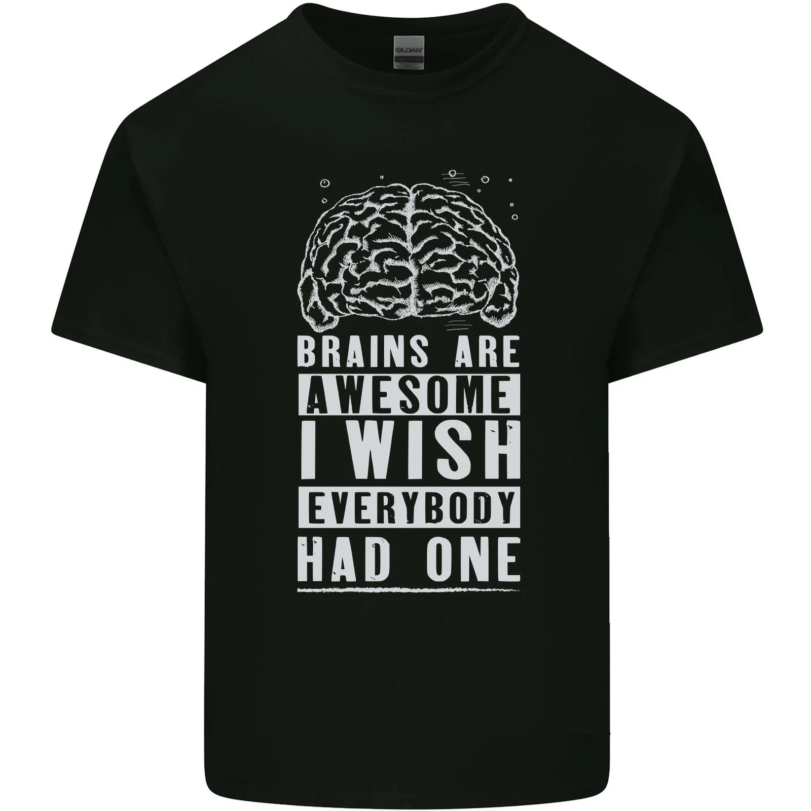 

Brains Are Awesome Funny Sarcastic Slogan Kids T-Shirt Childrens S