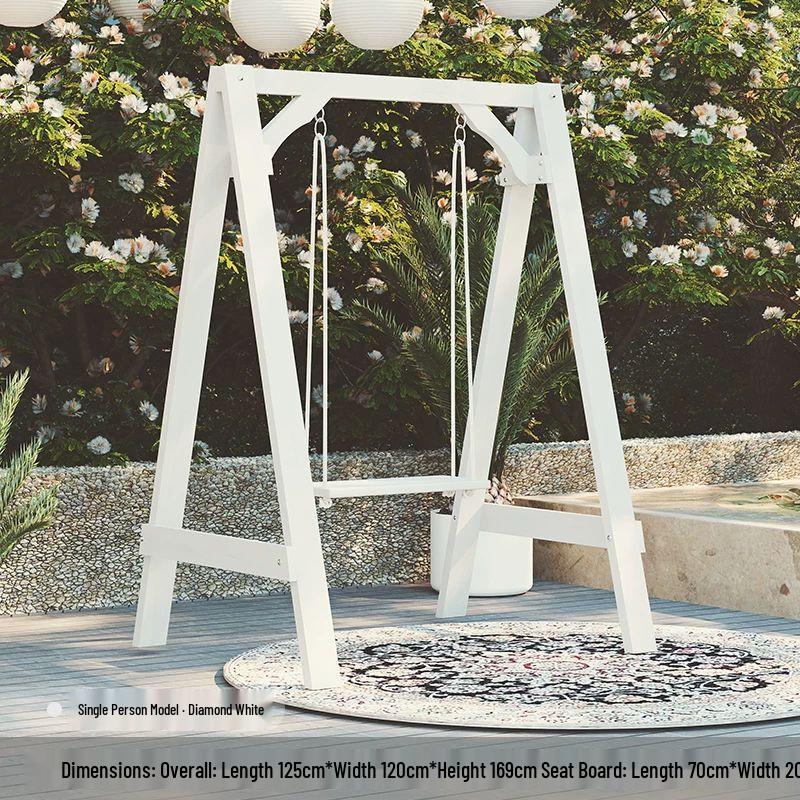 Outdoor Solid Wood Garden Swing Chair