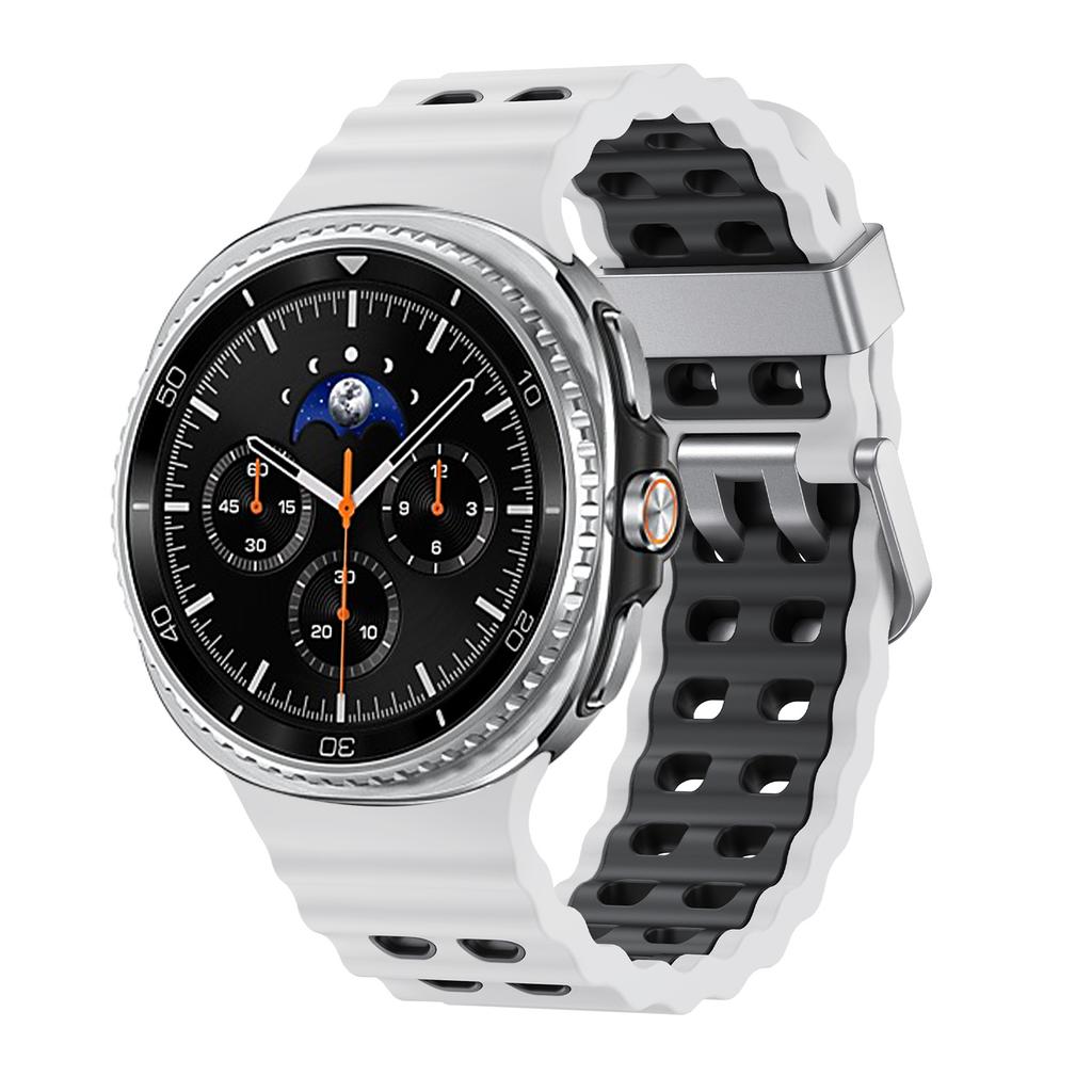 Two-Tone Silicone Strap for Samsung Galaxy Watch 8/8 Classic Sport Breathable Wristband For Galaxy Watch 8 40/44mm Silicone Band