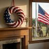 Ghirlanda Giorno dell'Indipendenza Casa Giardino Decorazione Festiva Ornamento da Appendere Ghirlanda Decorativa in Plastica Simulazione Fatta a Mano