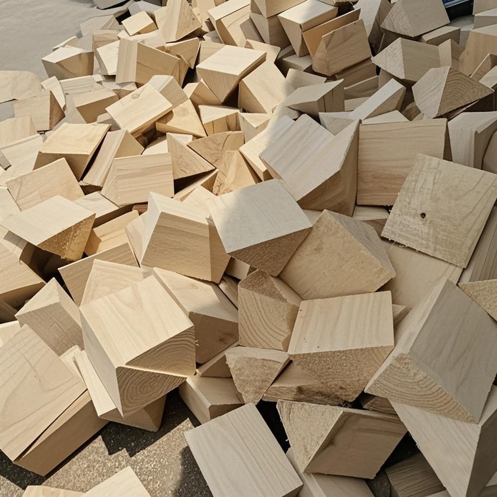 Wooden Triangle Wheel Chock for Vehicles - Prevents Rolling