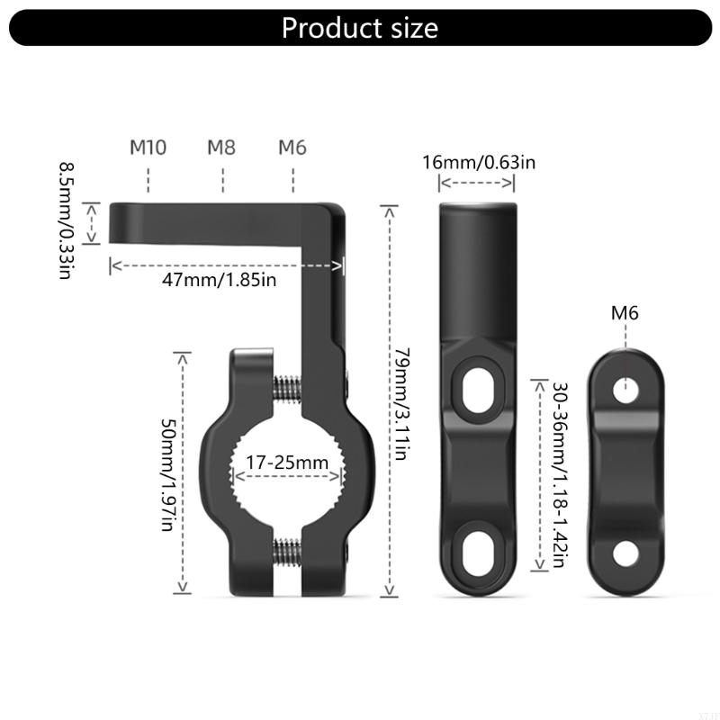 17-22mm Handlebar Motorcycle Multifunction Mount Bracket 10mm 8mm 6mm M6 M8 Thread for Motorcycle Bike Mirrors Base Led light