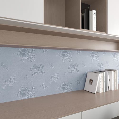 CHIHUT Wallpaper Stickers, Cutting Sheet, 30cm x 6m, Gray, Floral Rose Pattern, Nordic Style, Peelable Wallpaper, Waterproof, Stain-Resistant, Embosse