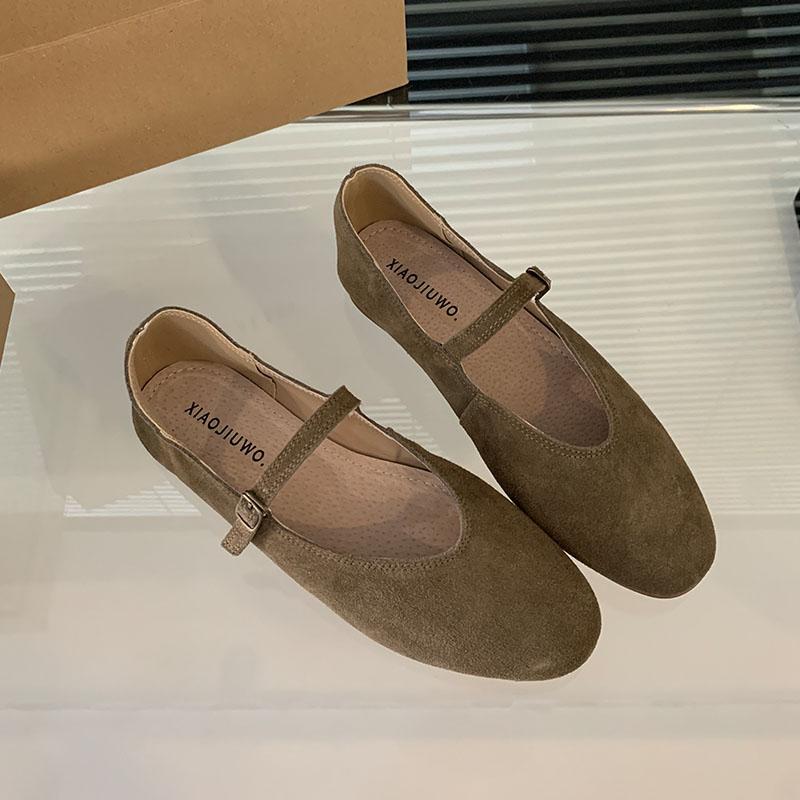 Fashion Soft Fashion Buckle Strap Ladies Mary Janes Flats Shoes Casual Female Round Toe Footwear Shallow Women Flats With Shoes