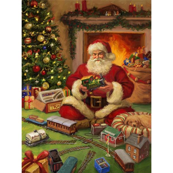 Pintura de Diamantes 5D DIY Bordado de Diamantes Imagen de Papá Noel Punto de Cruz Mosaico Pegatina de Pared Regalo Decoración del Hogar