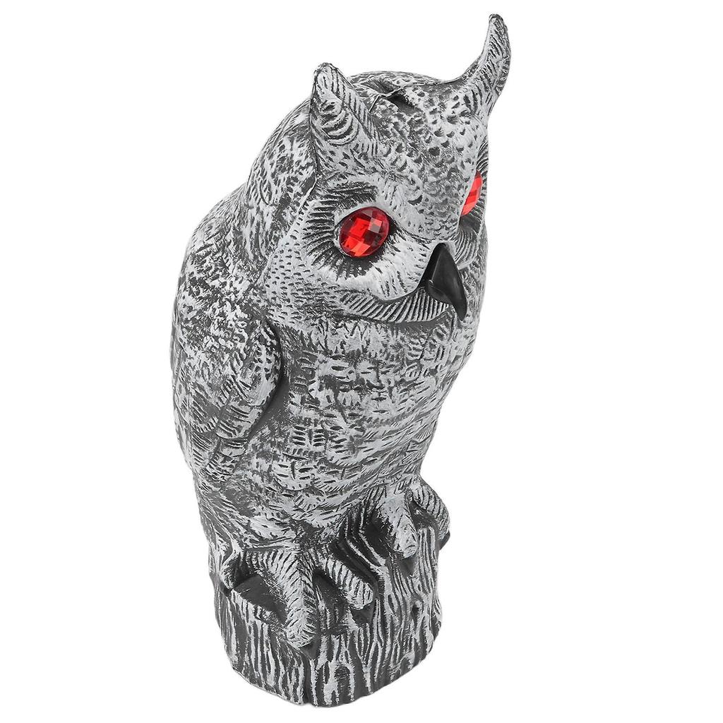 Touch Animal Repeller Solar Powered Owl Glowing Eyes Lifelike Appearance Waterproof Sun Resistant Bird Repeller for Home Garden Patio Fence