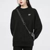 Puma Embroidered Logo Solid Color Crew Neck Pullover Sweatshirt Women Sweatshirt Black 533052-01