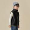 Boys' Winter Fleece Vest with Contrast Trim