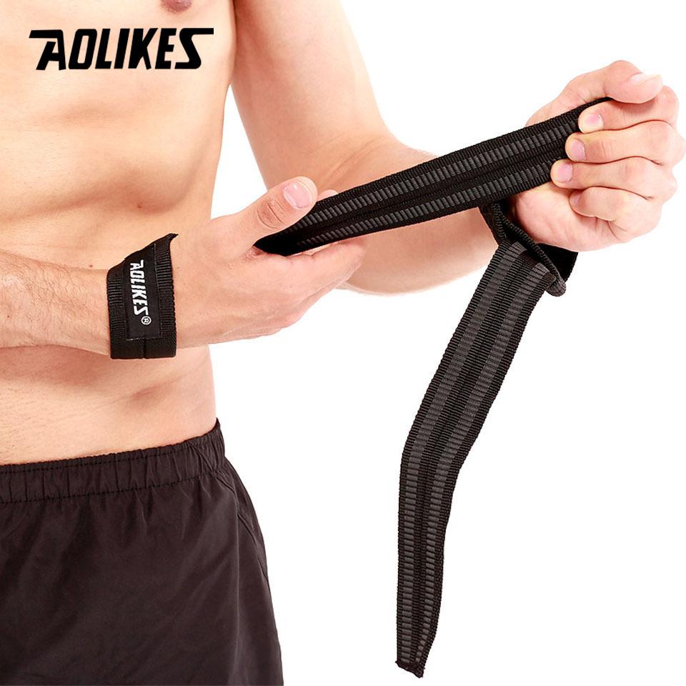 Aolikes 1 Pair Gym Sport Wrist Bands Fitness Dumbbells Training Wristbands Wrist Straps Wraps Support With Hand Power Bands