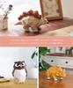 Suora Animal Owl Woodgrain Polyresin Piggy Bank