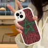 M-Morocco Flag Phone Case For IPhone 16 15 14 13 12 11 Pro Max Plus Soft Leather Cover