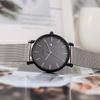 BUREI Milanese Mesh Date Silver Brand Name Men's Watch, Simple, Waterproof, Analog, Business, Style, Strap, Stylish, Popular, Display, Gray,