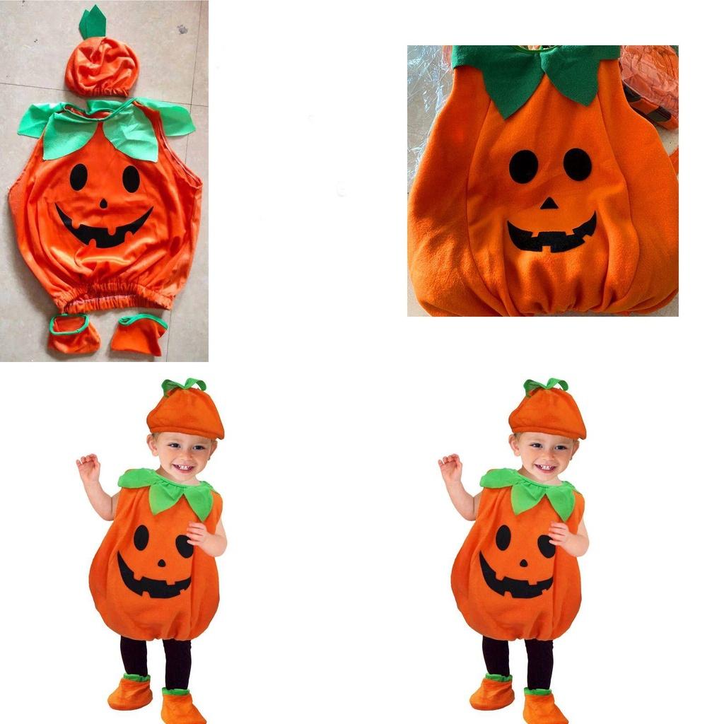 Adorable Kid Halloween Pumpkin Costume Set For Toddler Baby Cosplay Fun