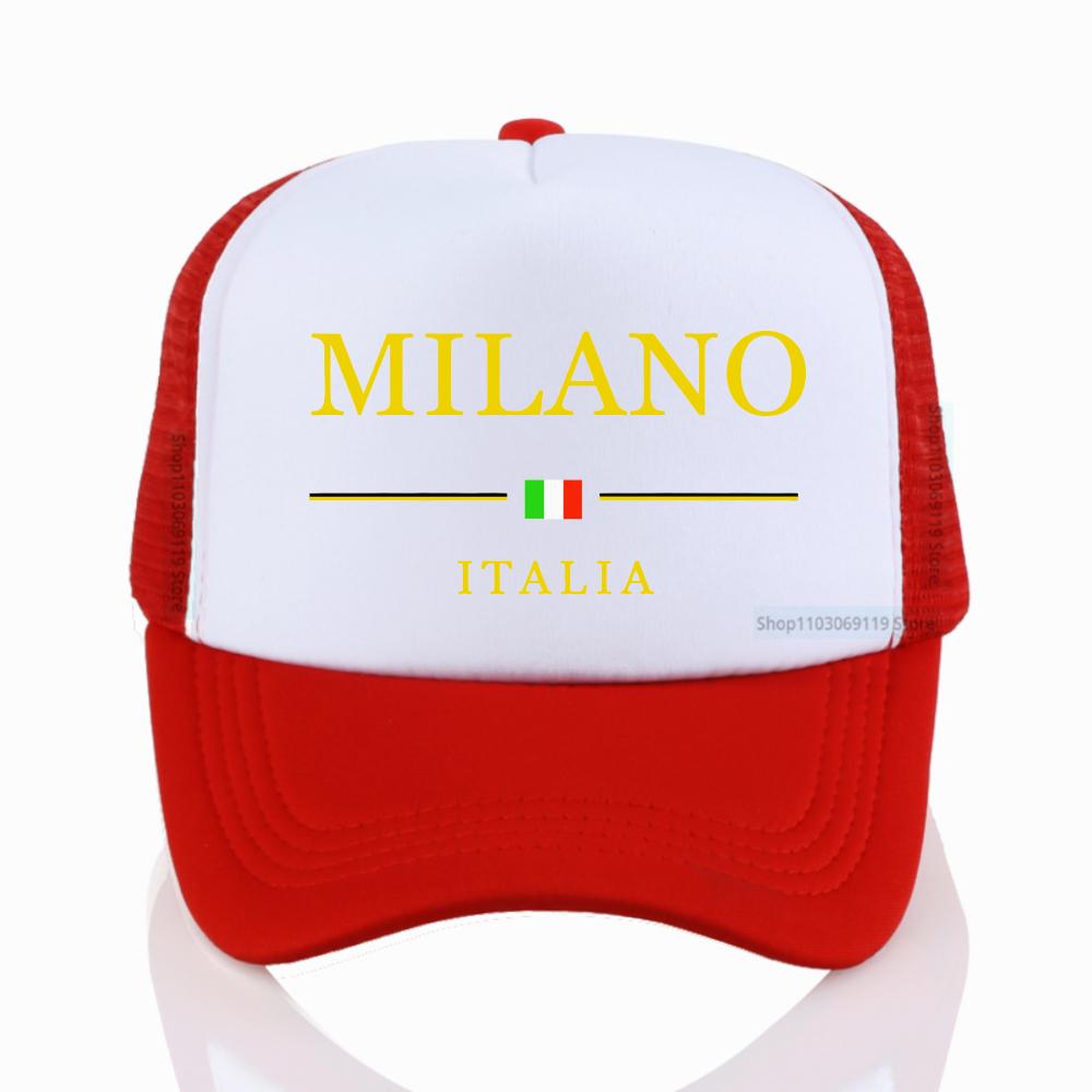 MILAN ITALY Baseball Cap Milano Italia Hiking Fishing Hot Sale Hip Hop Hats Unisex Adult Sport Mesh Breathable Caps