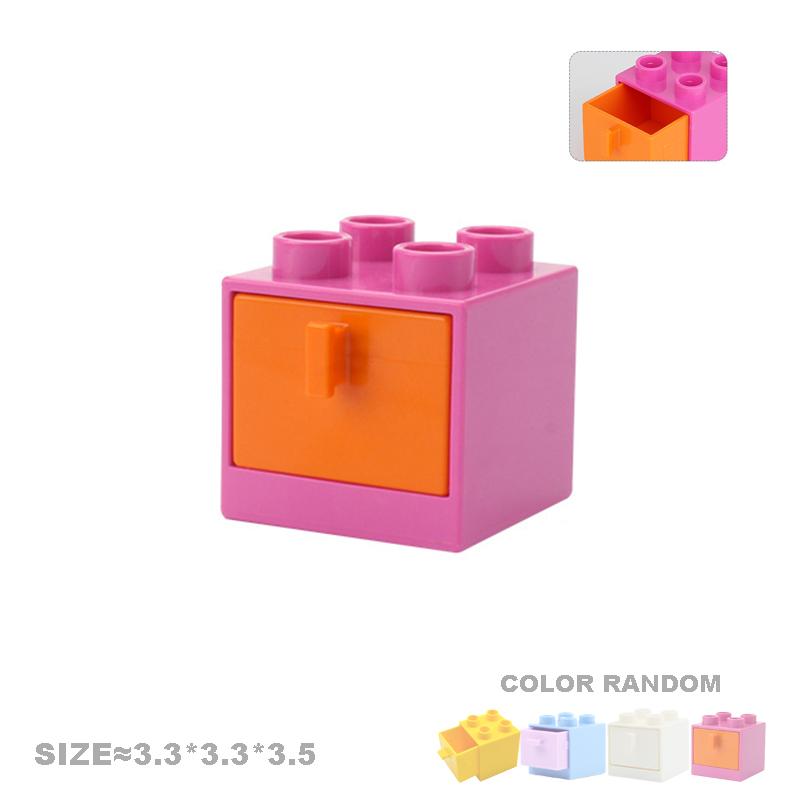 Play House Big Building Blocks Furniture Accessories Utensil Table Chair Compatible Sets Bricks Assemble Toys For Children Gifts
