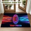 Crystal Velvet Square Rug Custom NameAC Milan Pattern Non Slip Home Floor Decor Rug