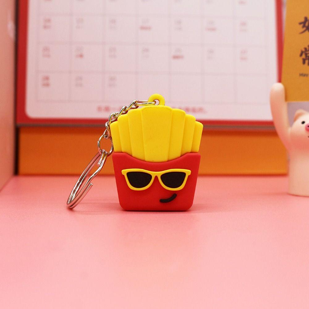 

Animal Shape Cartoon Pencil Sharpener With Keychain Pencil Cutter Kawaii Children French fries