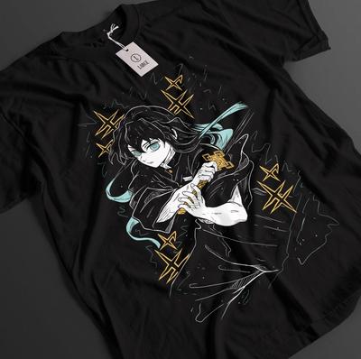 Demon Slayer Shirt Muichiro Tokito T-Shirt Tanjiro KNY Anime Akaza Top Muzan Tee
