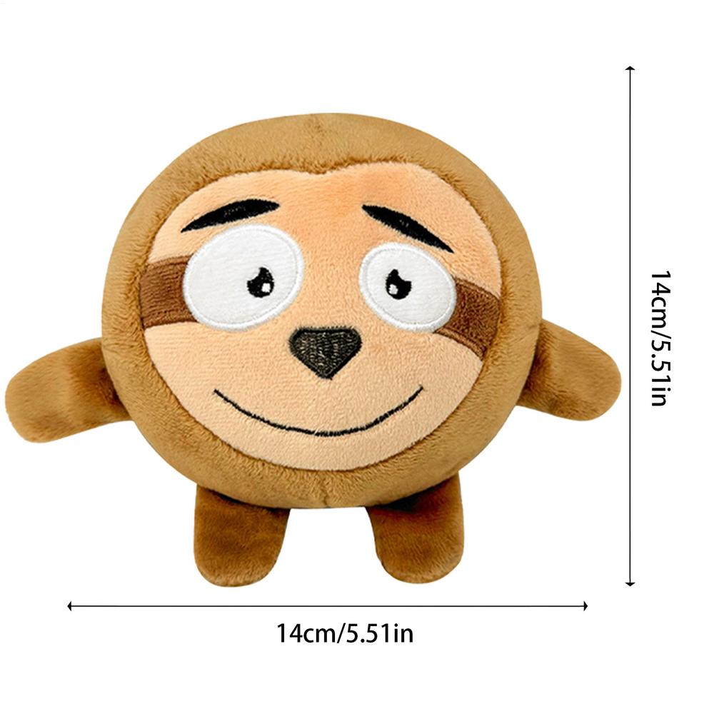 Hundleksak Boll Pipig Gosedjur Valp Studsig Boll Djurform Mjuk Studsig Lek Dubbla Lager Rivtåligt Gosedjur För Kattens Tänder