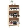 Shoe Cabinet HAMAR Honey Brown 59.5 x 35 x 117 cm Solid Pine Wood