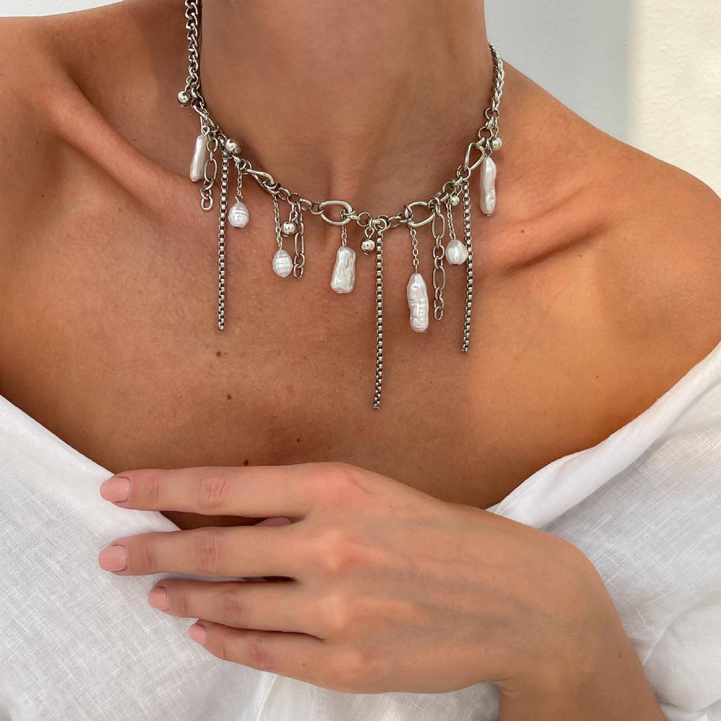 Creative Multilayer Clavicle Chain Wed Bridal Neck Vintage Love Heart Corss Tassel Pendant Choker Necklace Women Jewelry Gifts