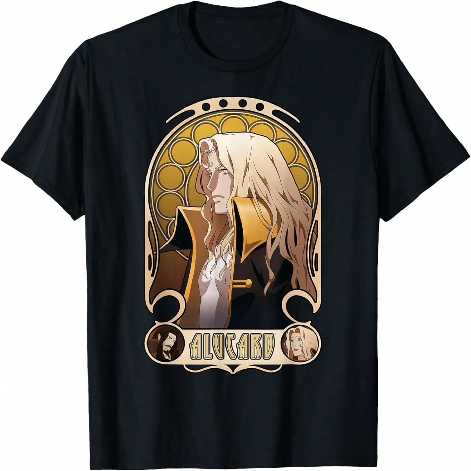 Castlevania unisex s Alucard Kanji T-Shirt, Black, Small S разноцветный