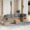 VidaXL Garden Lounge Set with Cushions 7 Pcs, Patio Sofas, Patio Furniture Set, Outdoor Furniture, Beige 3224589