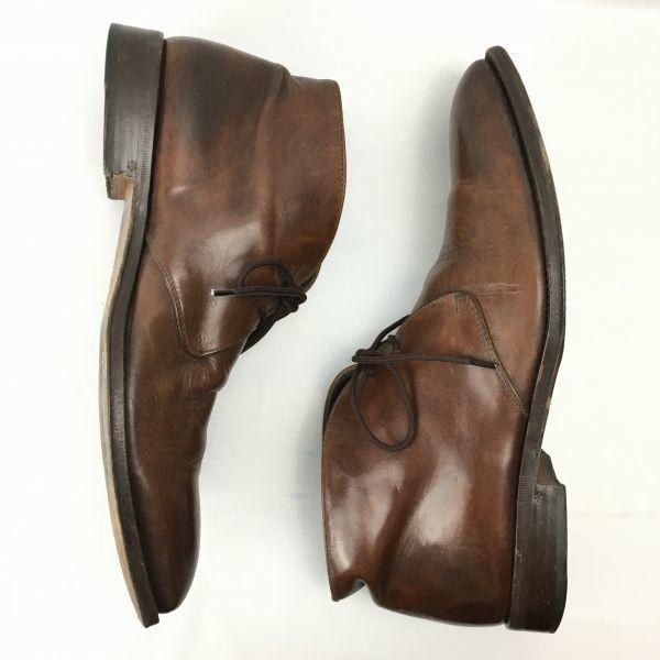 BLACKRAPID Made in Italy Vollleder Chukka Boots Braun Größe 8 26,5 Herren(GEBRAUCHT)