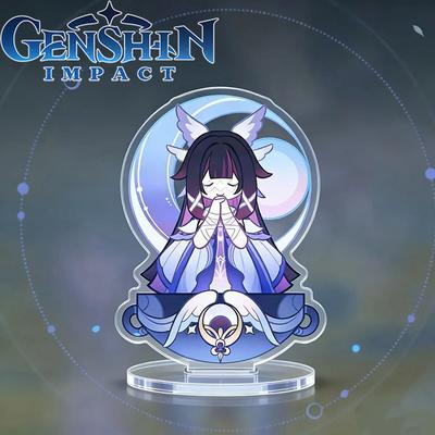 Game Columbina Kuutar Moon Maiden Balladeer Wanderer Cosplay Standing Plate Acrylic Figure Stand Accessories Ornament Prop