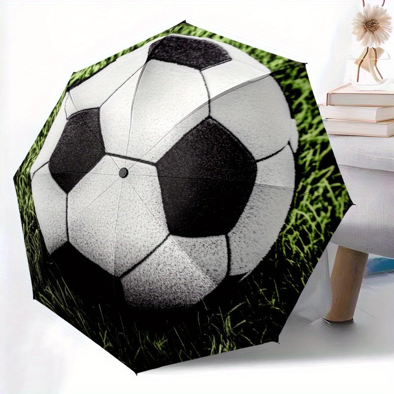 

A Soccer Ball Grass Sports Football Field. Theme Print Umbrella, Featuring Automatic Folding,, And Shielding. It Has Eight Stu (as the picture,Iron&8K)