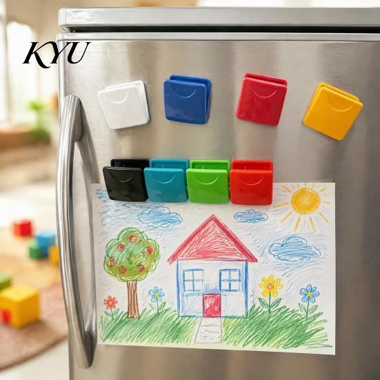 Kitchen Gadget for Food Storage 8PCS Magnetic Note Clips, Heavy Duty Strong Spring Memo Holders, Grip Clips Notes Magnet Multi-color Photos And Snack