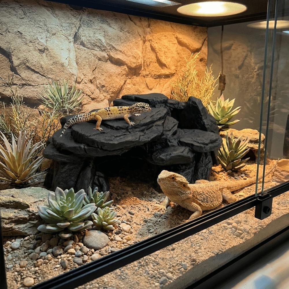 3D Printing Fish Tank Rockery Ornaments Realistic Texture Plastic Fish Hiding Cave Simulated Rock Fish Shrimp Habitat