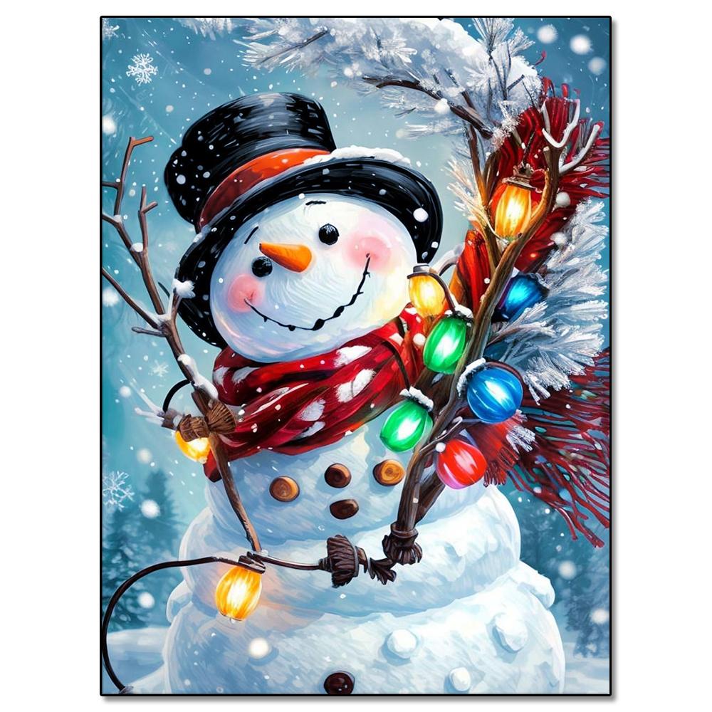 Snowman Diamond Painting Winter Snow Scenery Diamond Mosaic Embroidery Full Square/Round 2024 New Series DIY Home