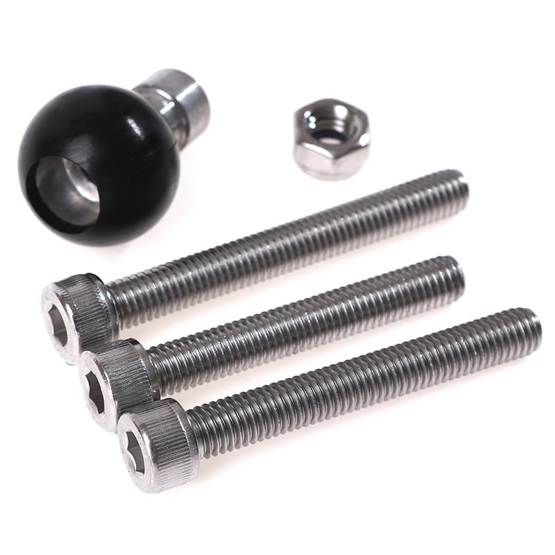 Bază de clemă pentru ghidon de motocicletă, bilă de 1 inch, 25 mm, cu șuruburi M8 pentru montare ram