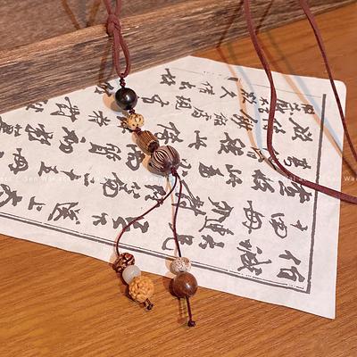 New Chinese Bodhi Lotus Necklace Women's Retro Ethnic Style Fashion Niche Sweater Chain Long