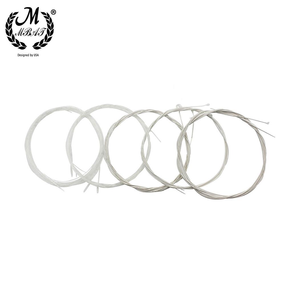 M MBAT Set da 10 Pezzi Corde per Oud di Tacchino Nylon Trasparente Rame Argentato Avvolto Corda per Liuto Arabo Accessori di Alta Qualità O100