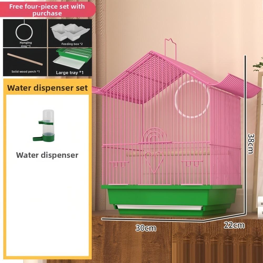 Removable Tray Bird Cage Set Lightweight Durable Parrot Cage with Accessories Metal Breeding Bird Cages For Indoor Outdoor