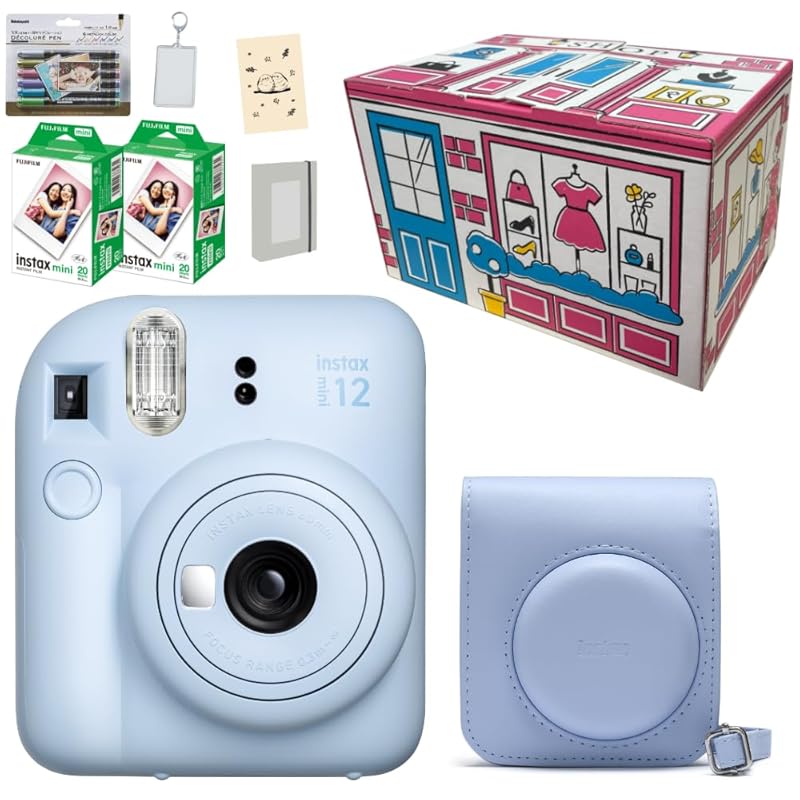 

fujifilm instant camera Instax instax mini 12 (Tokimeki Gift Box Set) (Pastel Blue)