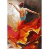 Graffiti Flamenco Dancer In Red Dress  Sexy Dancing Girl Poster Canvas Painting Wall Art for Home Bar Interior Decor Perfect Gif