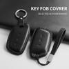 Housse d'accessoires pour clé de voiture intelligente à distance en cuir PU Pour Baojun Valli Rm5 Rs3 Rs5 Rc6 Rc5 Coque de clé Housse anti-rayures Décorative