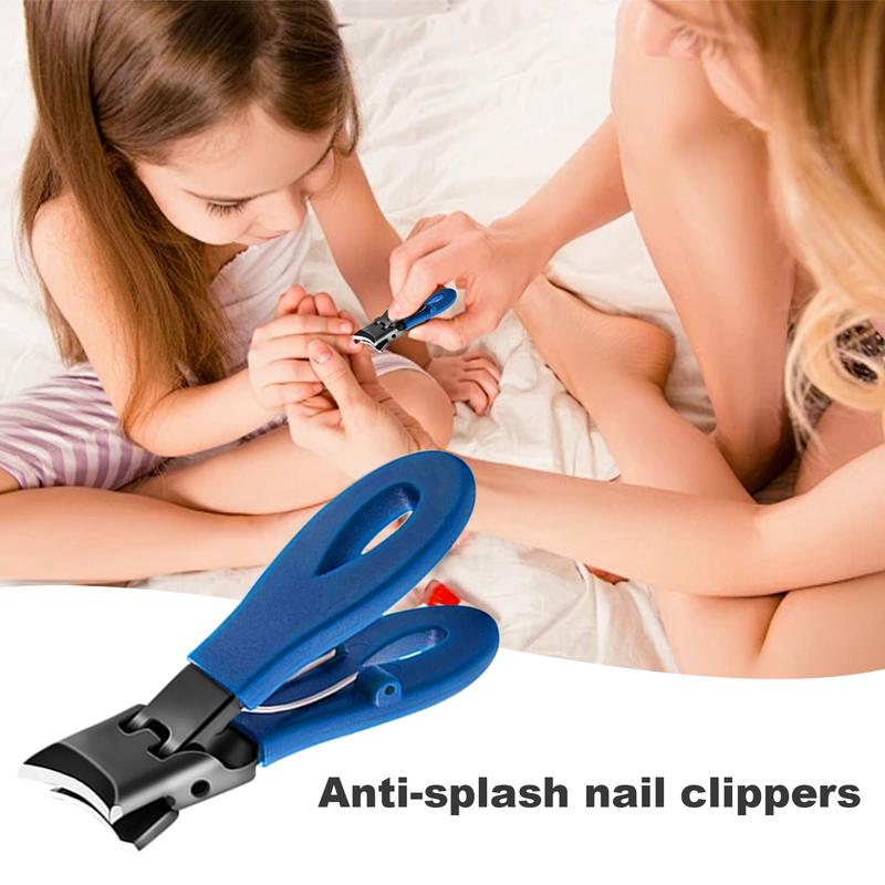 Slanted Nail Clippers Wide Jaw Opening Anti-Splash Slanted Nail Clipper Hard Nails Curved Blade Manicure Tools