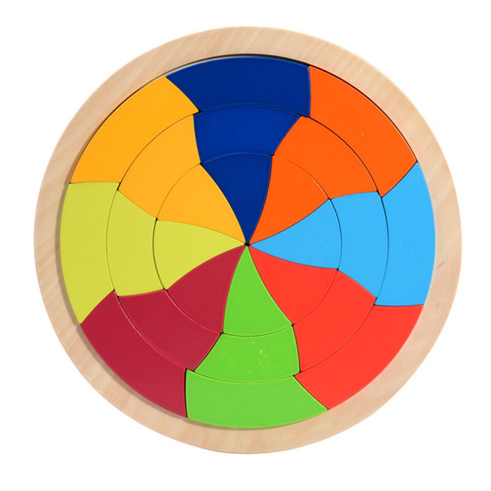 Wood Rainbow Building Blocks Baby Early Learning Instructional  Wooden Toys Colorful Wooden Blocks Toy For Children Kids Gifts