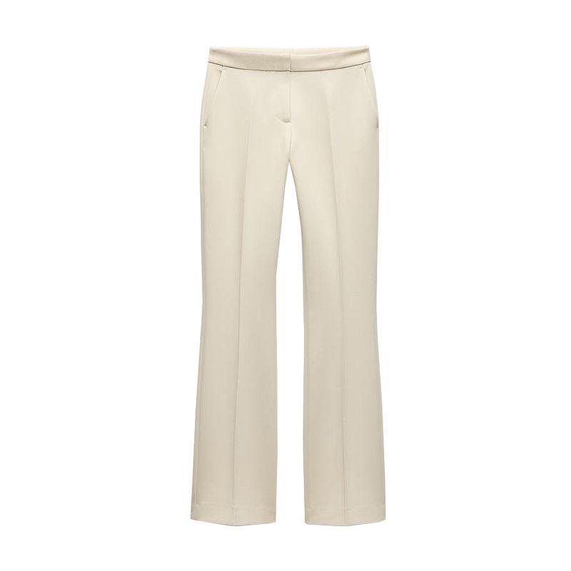 

Fall and Winter New Women s Clothing Flip Decoration Silm Suit Outwear 9288507 Mid-Rise Straight-Leg Pants 9287507 Ben White Pants L