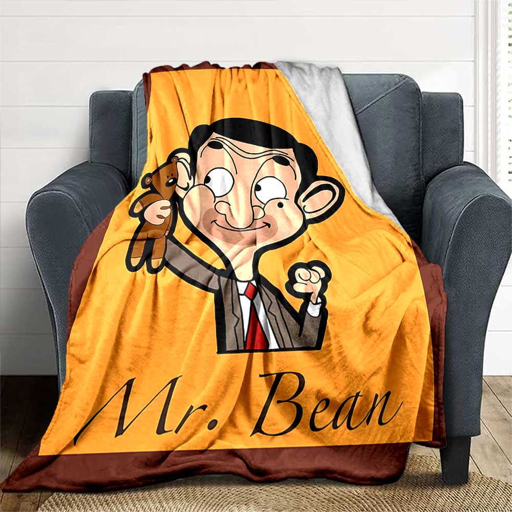 Mr Bean'S Cartoon Adventure Lightweight Blanket Comfortable Suitable for Sofa Couch Office Bed Picnics Four Seasons Universal Lovers Gift Y16