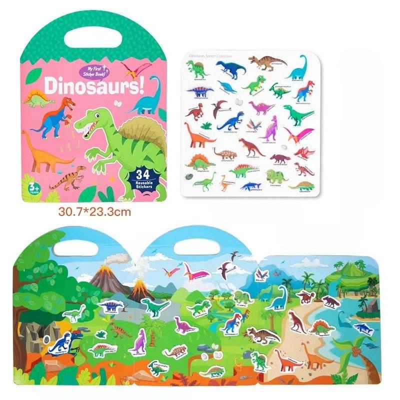 Children s quiet book puzzle early education toys baby concentration training stickers children s jelly stickers