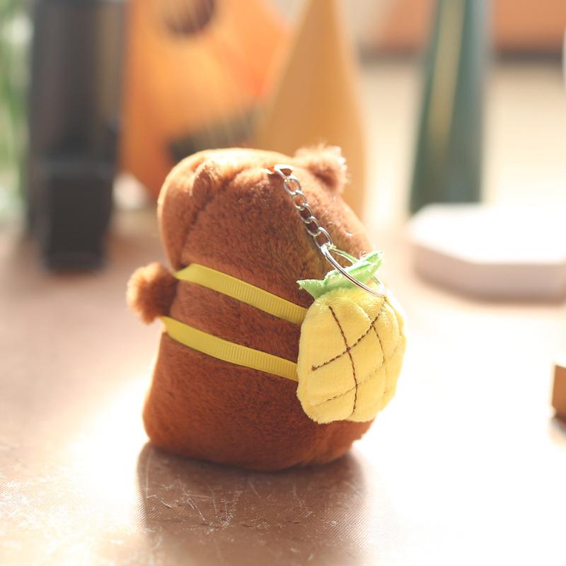 

Мультяшная милая плюшевая кукла-капибара, брелок для ключей, мягкая игрушка, рюкзак, подвесное украшение, сумка, украшение, подарок для ребенка