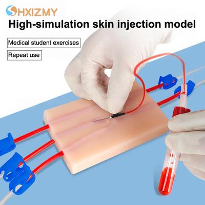 Venipuncture Injection Practice Pad Simulation Human Skin Tear Resistant Portable For Students Nurses Suture Training Model