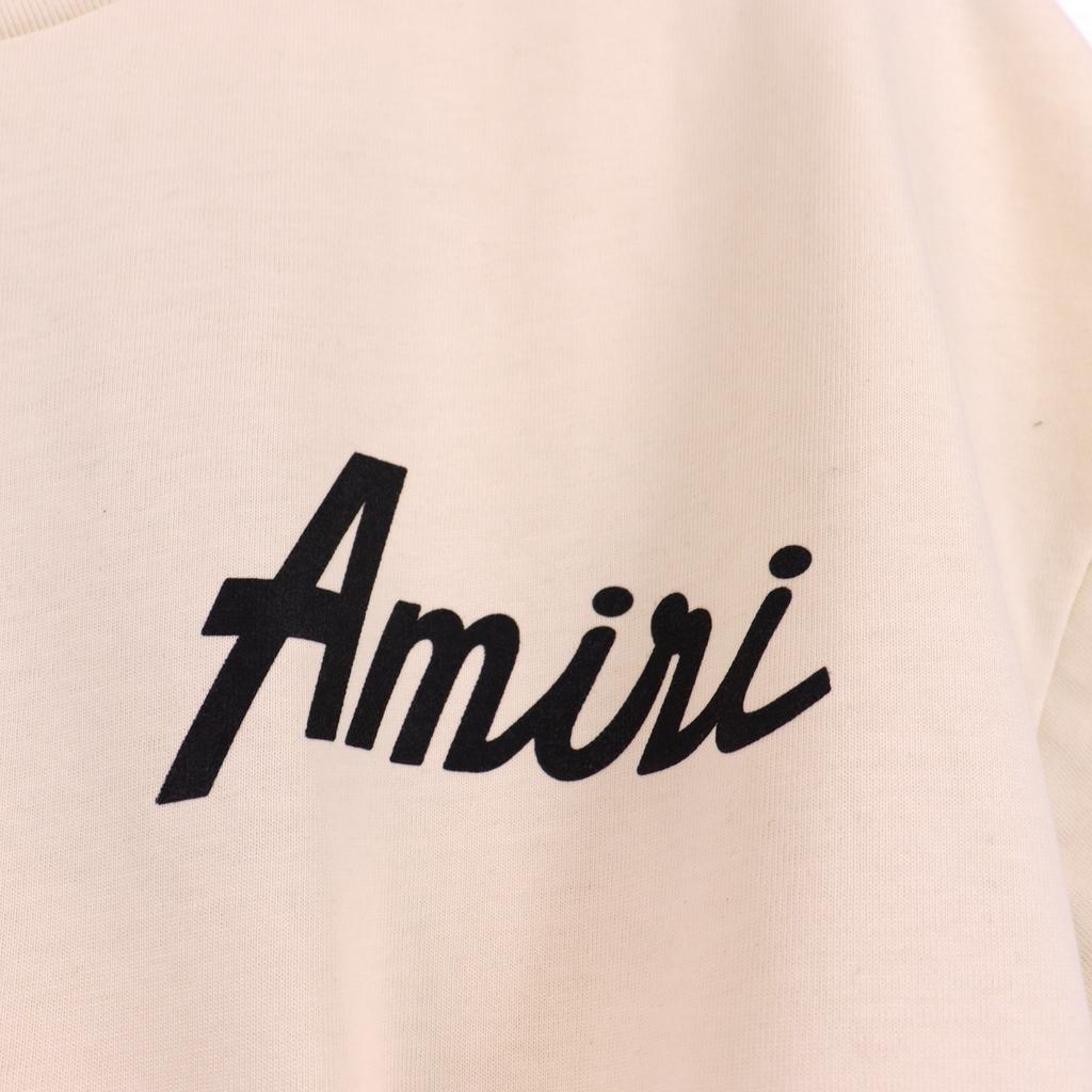 2237 Amiri 2025 Summer New Men's and Women's Loose High Quality Cotton Plus Size T-shirt Couple T-Shirt