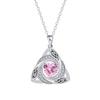 Geometric Witch Knot Zodiac Necklace - Celtic Pendant with Twelve Stones Holiday Gift