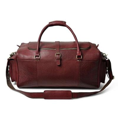 Men's Buffalo Leather Cherry Red Duffel Bag, Large Weekender Bag, Red Travel Bag For Men & Women, Overnight Bag, Personalized Duffle Bag